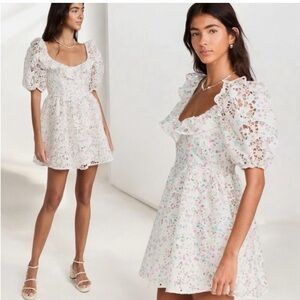 NWT For Love & Lemons Magnolia Floral Eyelet Mini Dress MediumVictoria’s Secret